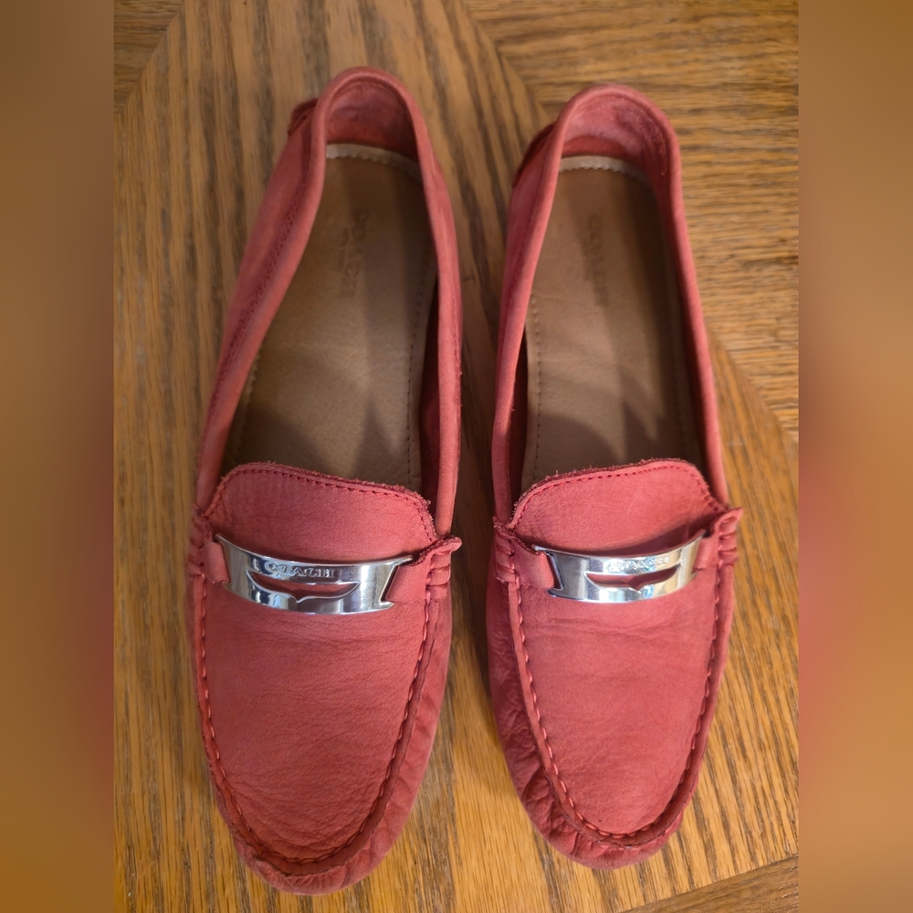 Coral Coach Driving Flats